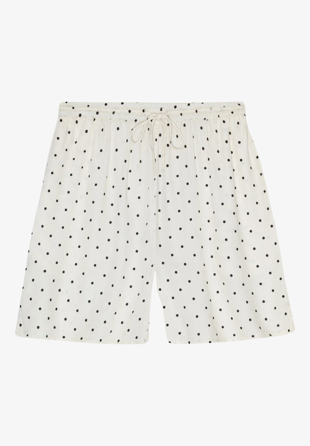 moshi moshi - Liana shorts silky Ecru/black dots